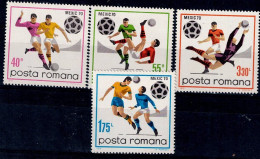 ROMANIA 1970 FOOTBALL MI No 2842-5 MNH VF!! - Unused Stamps