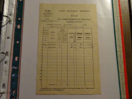 France Cours Pratique D'instruction Orléans 1954 état Des Sommes Remboursées Pour Frais D'exprès Postaux (journaux ?) - Corsi Di Istruzione