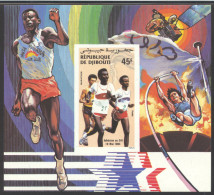 Djibouti, 1984, Olympic Summer Games, Sports, Marathon, Running, Imperforated, MNH, Michel Block 103B - Dschibuti (1977-...)