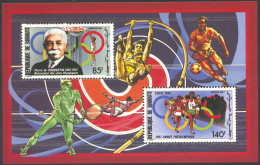 Djibouti, 1987, Olympic Summer Games Seoul, Sports, Running, Coubertin, Tennis, Football, MNH, Michel Block 139A - Dschibuti (1977-...)