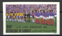 Djibouti, 1984, Olympic Summer Games Los Angeles, Sports, Soccer, Football, Imperforated, MNH, Michel 423B - Djibouti (1977-...)