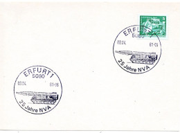 63656 - DDR - 1981 - 5Pfg Kl.Bauten EF A BlankoKte SoStpl ERFURT - 25 JAHRE NVA - Lettres & Documents