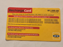 NIGERIA(NG-MTN-REF-0016C)-Ways To Load Booster-(65)-(6496-2936-5024)-(N1.500.00)-used Card - Nigeria