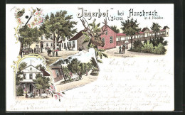Lithographie Hamburg-Hausbruch, Gasthaus Jägerhof Von L. Sölter  - Harburg