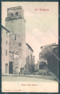 Siena San Gimignano Piazza Della Cisterna Modiano 8042 Cartolina JK1926 - Siena