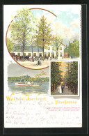 Lithographie Hamburg-Blankenese, Waldhotel Iserbrook, Verlobtenallee  - Blankenese