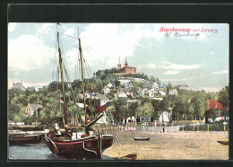 AK Hamburg-Blankenese, Strandpartie Mit Segelbooten Und Sülberg  - Blankenese