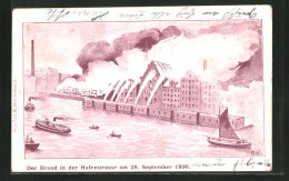 Künstler-AK Hamburg-St. Pauli, Der Brand In Der Hafenstrasse 28. September 1900, Feuersbrunst, Löscharbeiten  - Disasters