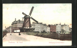 AK Hamburg-St. Pauli, Heiligengeistfeld-Mühle  - Windmühlen