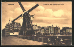 AK Hamburg-St. Pauli, Mühle Auf Dem Heiligengeistfeld  - Moulins à Vent
