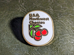 M Pins Pin's USA Us Nw Northwest Cherries Cerise Lapel Pin Badge Cherry Tree - Alimentación