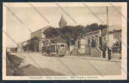 Trapani Città Tram PIEGA Cartolina MV7047 - Trapani