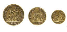 50 Cents - 1 Franc - 2 Francs  Année 1922 - Sonstige & Ohne Zuordnung