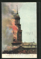 AK Hamburg-Neustadt, Brand Der Michaeliskirche 1906  - Catastrofi