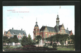 AK Hamburg-Harburg, Rathaus Mit Verwaltungsgebäude  - Harburg