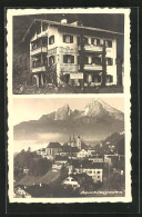 Foto-AK Berchtesgaden, Hotel-Pension Villa Achental, Panorama  - Berchtesgaden