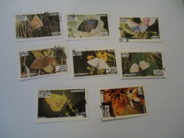 OMAN STATE  USED    SET 8 BUTTERFLIES - Papillons