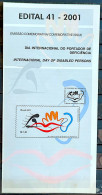 Brochure Brazil Edital 2001 41 Disabled Health Without Stamp - Briefe U. Dokumente