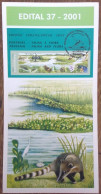 Brochure Brazil Edital 2001 37 Pantanal Fauna And Flora Without Stamp - Cartas & Documentos
