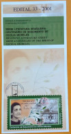 Brochure Brazil Edital 2001 33 Cecilia Meireles Writer Literature Without Stamp - Lettres & Documents