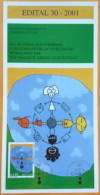 Brochure Brazil Edital 2001 30 World Post Day Without Stamp - Brieven En Documenten