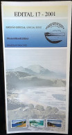 Brochure Brazil Edital 2001 17 Brazilian Beaches Tourism Without Stamp - Covers & Documents