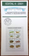 Brochure Brazil Edital 2001 04 Instituto Butantan Cobra Spider Scorpion Without Stamp - Storia Postale