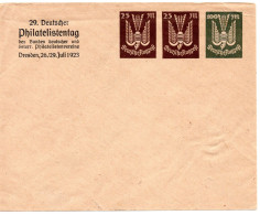 63702 - Deutsches Reich - 1923 - 2@25M & 100M Luftpost PGAU "29.Philatelistentag", Ungebraucht - Briefe