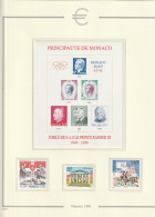 MONACO ANNEE 1999 - 2000 + 2001 LOT DE TIMBRES STAMPS NEUF** MNH FACIALE FACE VALUE 112.30 EURO A 40% - Años Completos