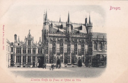 A5- BRUGES - L ' ANCIEN GREFFE   DU  FRANC  ET L ' HOTEL DE VILLE - ( 2 SCANS ) - Brugge