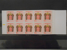 MONACO YT  CARNET 2 - SERIE COURANTE 2f X10 Multicolore** - Postzegelboekjes