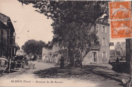 A20-81) ALBAN - TARN - AVENUE DE LA GARE - ANIMEE - EN  1923 - Alban