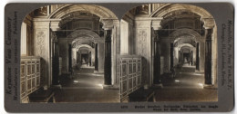 Stereo-Foto Keystone View Comp., Meadville / PA., Ansicht Rom, Grosser Korridor In Der Vatikanischen Bibliothek  - Photos Stéréoscopiques