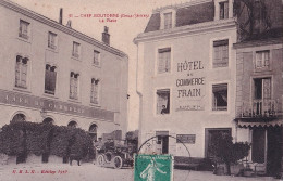 79) CHEF - BOUTONNE - DEUX SEVRES - LA PLACE - ANIMEE - VOITURE - CAFE ET HOTEL DU COMMERCE FRAIN - Chef Boutonne