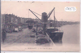 BORDEAUX- UN COIN DES QUAIS-  CACHET DE FRANCHISE- HOPITAL AUXILIAIRE N°27 AU DOS - Bordeaux