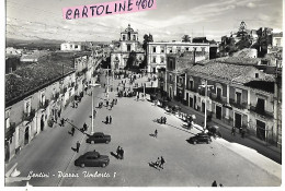 Sicilia-siracusa-lentini Piazza Umberto I Animatissima Bella Veduta Piazza Anni 50 - Otros & Sin Clasificación