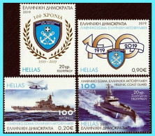 GREECE- GRECE- HELLAS 2019: 100 Years Hellenic Coast Guard, Compl. Set MNH** - Nuevos