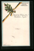 AK Rotes Kreuz, Weihnachtskarte Mit Schwarzgelber Banderole Und Tannenzweig Mit Zapfen  - Croix-Rouge