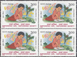 INDIA 1998 CHILDREN'S DAY BLOCK OF 4 STAMPS MNH - Ongebruikt