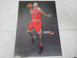 BASKET NBA POSTER 27 Derrick ROSE CHICAGO Au Dos PORTE AVIONS USS Carl VINSON    - Andere & Zonder Classificatie