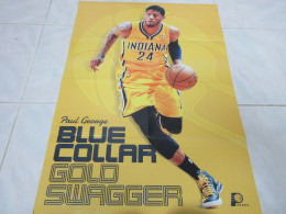 BASKET NBA POSTER 06 Paul GEORGE INDIANA Au Dos Joakim NOAH BULLS Contre MIAMI   - Andere & Zonder Classificatie