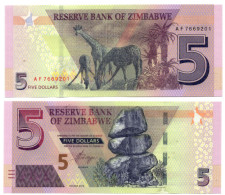 Zimbabwe 5 Dollars 2019 P-102 UNC - Simbabwe