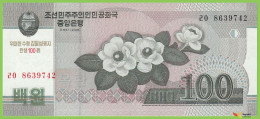 Voyo KOREA NORTH 100 Won 2008(2014) PCS12(2) B351a ㄹㅇ UNC Commemorative - Corea Del Nord