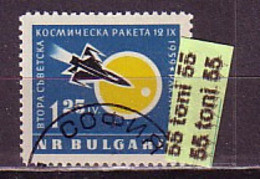 1960 SPACE II Raketa Mi 1152 Yv.-P.A.78 1v.- Used/ (O) BULGARIA / Bulgarie - Oblitérés