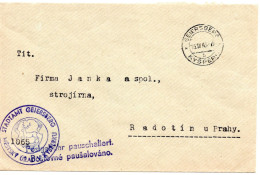 63732 - Deutsches Reich / Böhmen & Mähren - 1945 - Pauschalfrank Bf GEIERSBERG -> Radotin - Covers & Documents