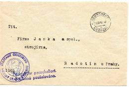 63732 - Deutsches Reich / Böhmen & Mähren - 1945 - Pauschalfrank Bf GEIERSBERG -> Radotin - Lettres & Documents
