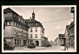 AK Marbach A. N., Strassenpartie Beim Rathaus  - Marbach