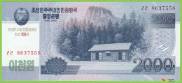 Voyo KOREA NORTH 2000 Won 2008(2014) PCS16 B355a ㄹㄹ UNC Commemorative - Korea, Noord