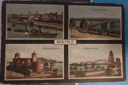 AK LITHO MAINZ - SELTEN, Totalansicht, Kaiserbrücke, EISENBAHNBRUCKE , Straßenbrücke - Mainz