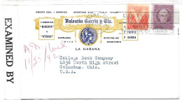 Cuba Letter CENSORED Habana  1942 To USA Tourist Paradise Cancel - Covers & Documents